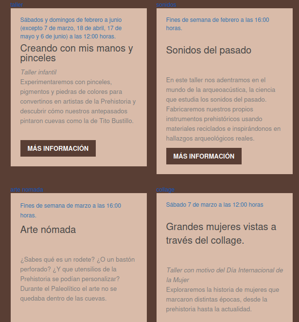 Actividades y Talleres .